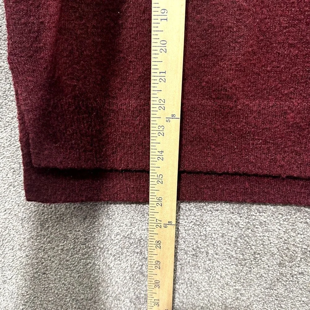 Lucky Brand Pullover Sweater Men L Burgundy V Neck Wool Blend‎ Long Sleeve